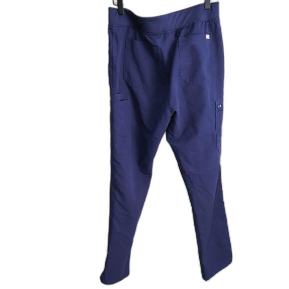 FIGS High Waisted Yola Skinny Scrub Pants Medium Technical Collection Navy Med - Picture 5 of 9